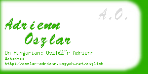 adrienn oszlar business card